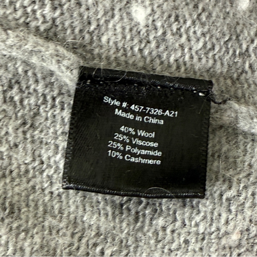 Jenni Kayne Gray Sweater Size M Long Sleeve Wool Cashmere Knit Casual Preppy - Picture 8 of 9